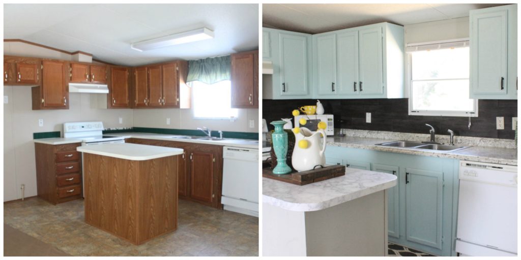 Our 40 backsplash {using vinyl flooring} re fabbed