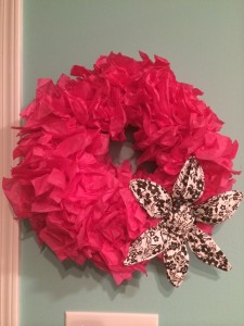 easy diy tissue paper wreath