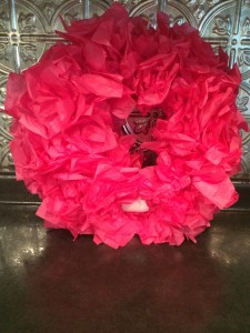 easy diy tissue paper wreath