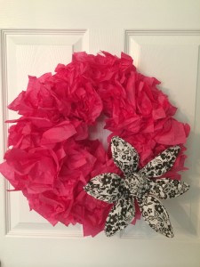 easy diy tissue paper wreath