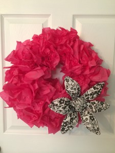 easy diy tissue paper wreath