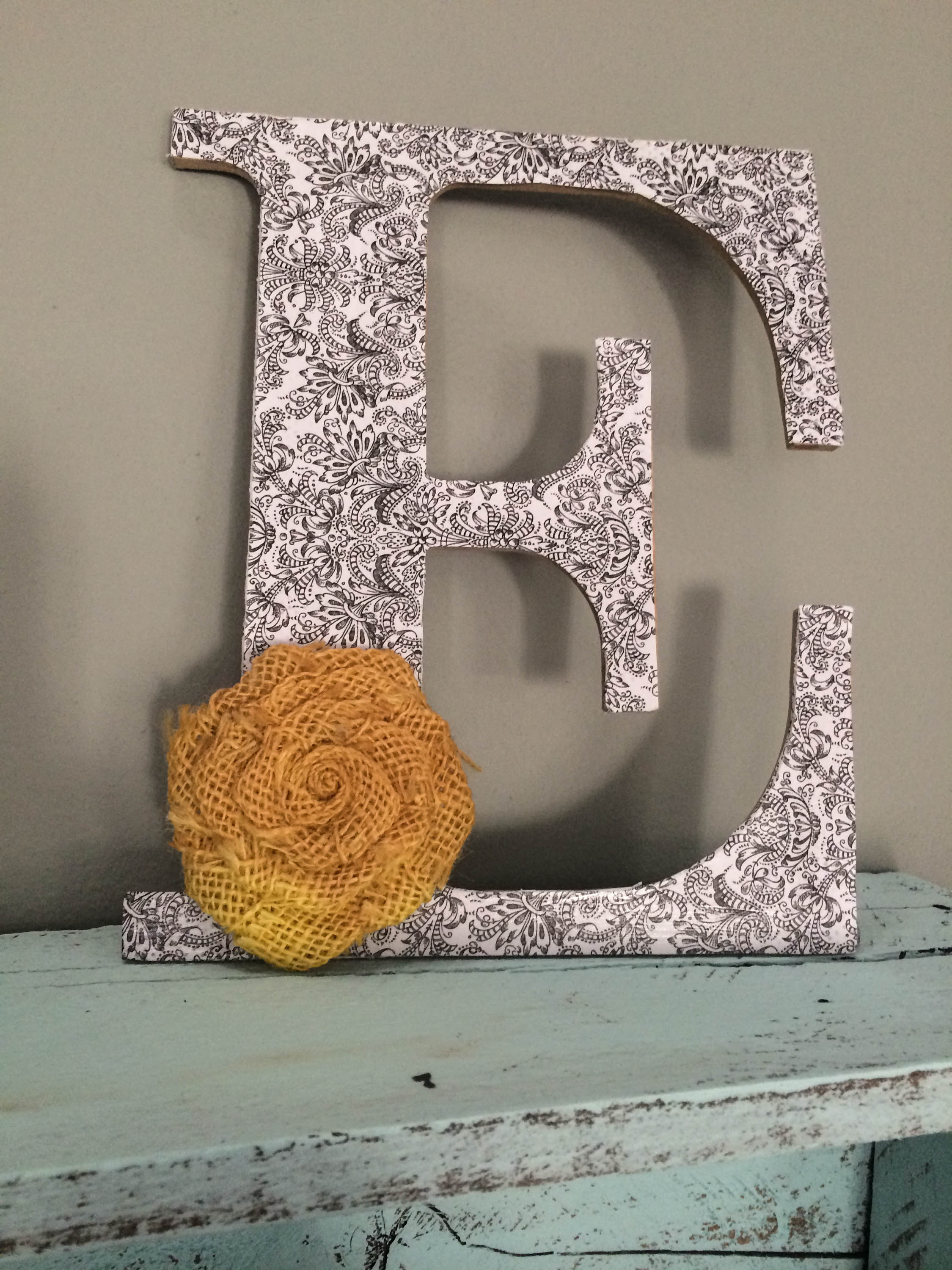 DIY Mod Podge Letter