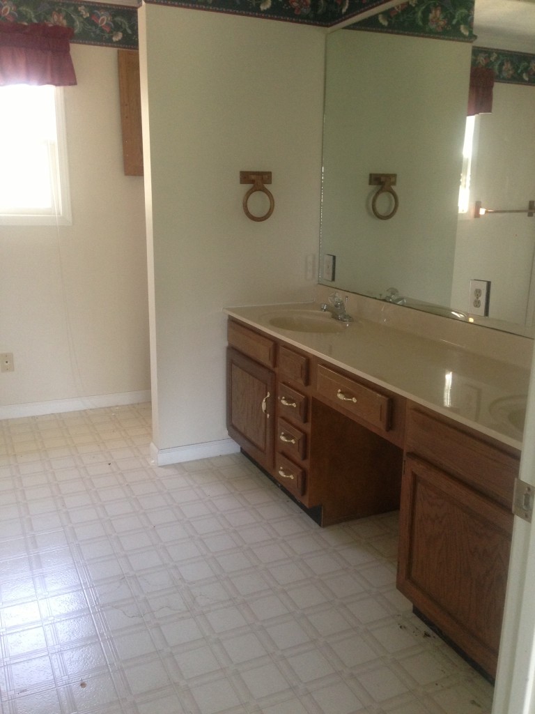 Master bathroom before renovations