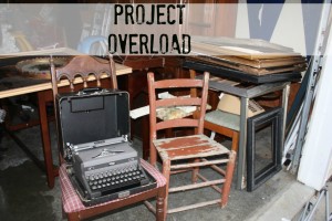 Project overload! Garage full of auction and yard sale finds ready to be re-fabbed.