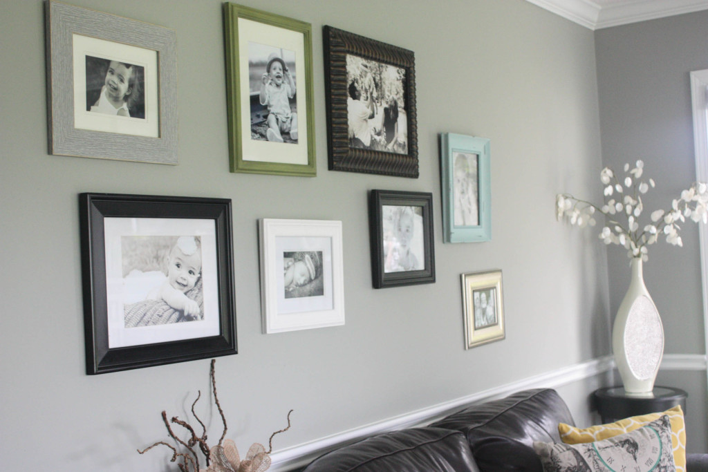 Picture frame gallery wall