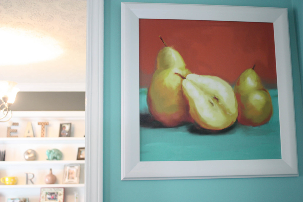 Pear picture and dining room sneak peek