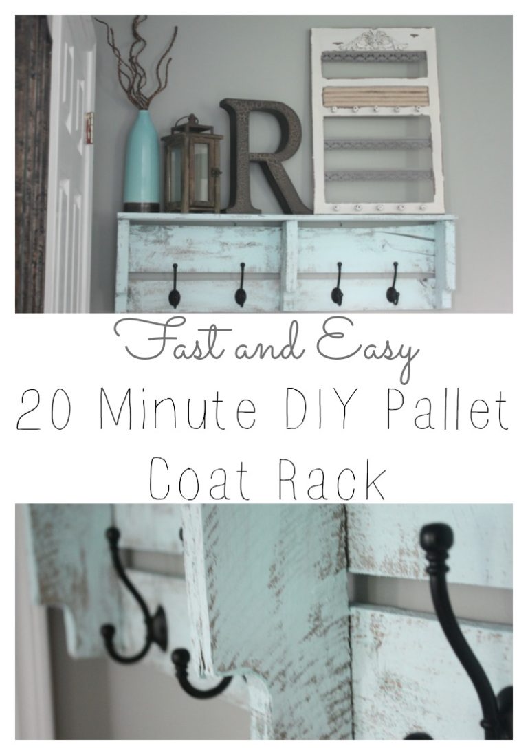 Easy DIY Pallet Coat Rack ReFabbed