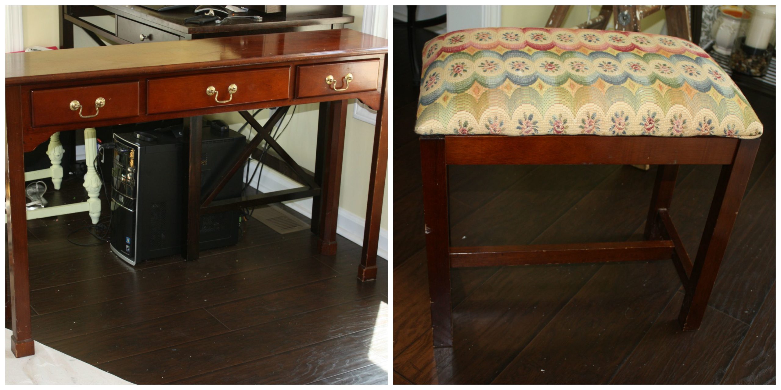 $15 Console Table and Bench Makeover