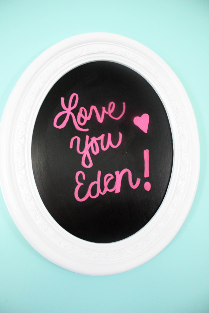 diy chalkboard mirror