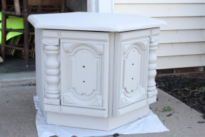 Hexagon Side Table Makeover