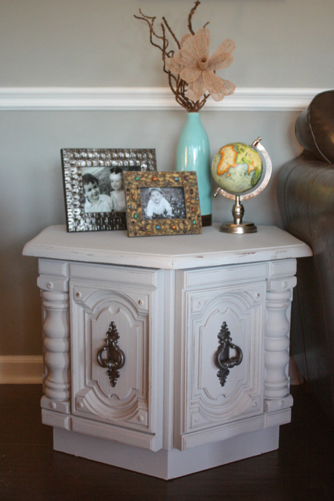 Hexagon Side Table Makeover