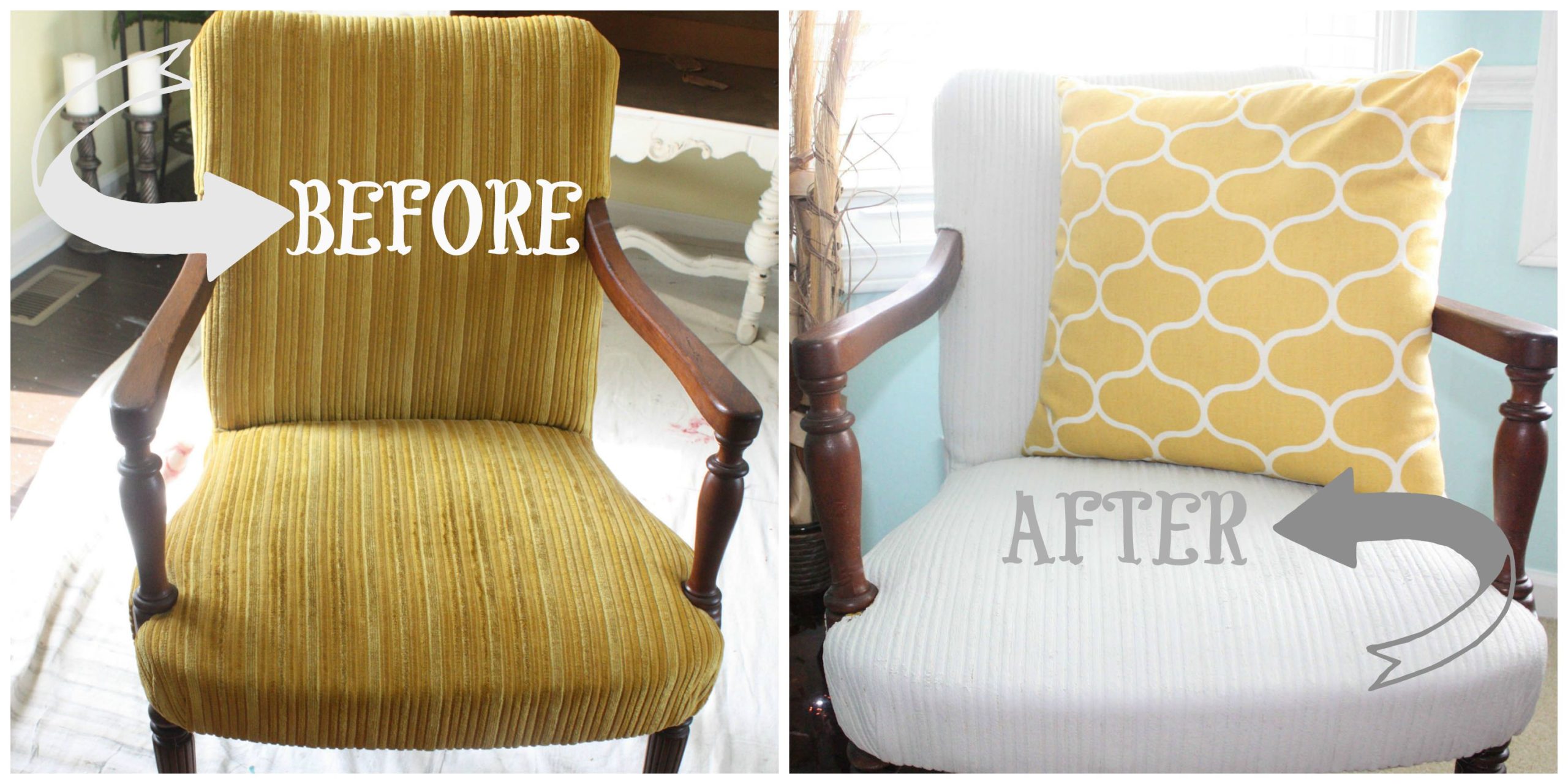 How to Paint Fabric Chairs 