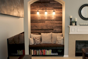 DIY Wood Planked Wall