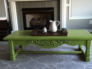 Apple Green Coffee Table Makeover