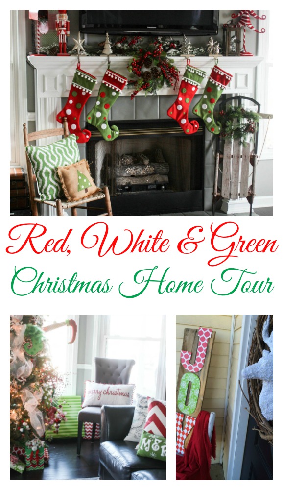 Red, White and GreenChristmas Home Tour