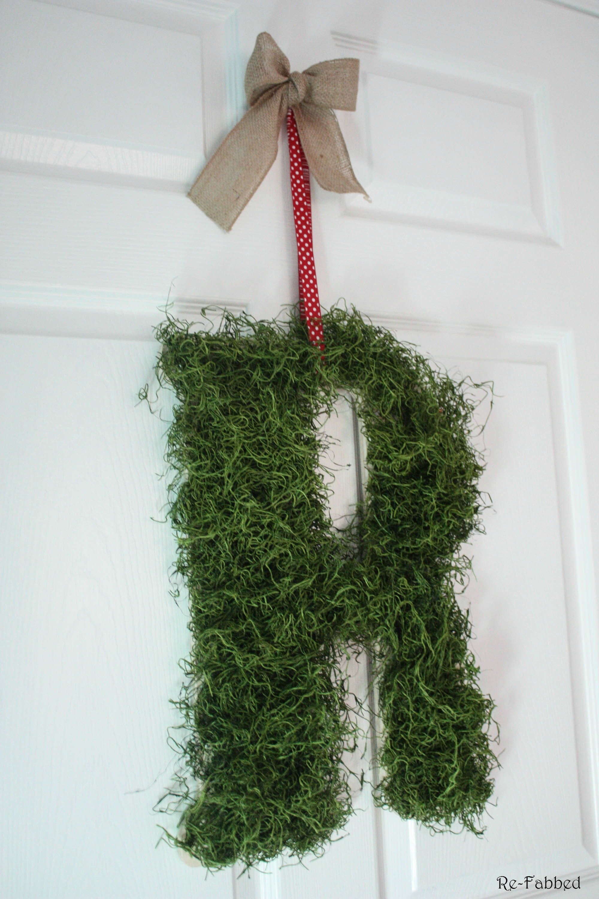 DIY Moss Covered Initial