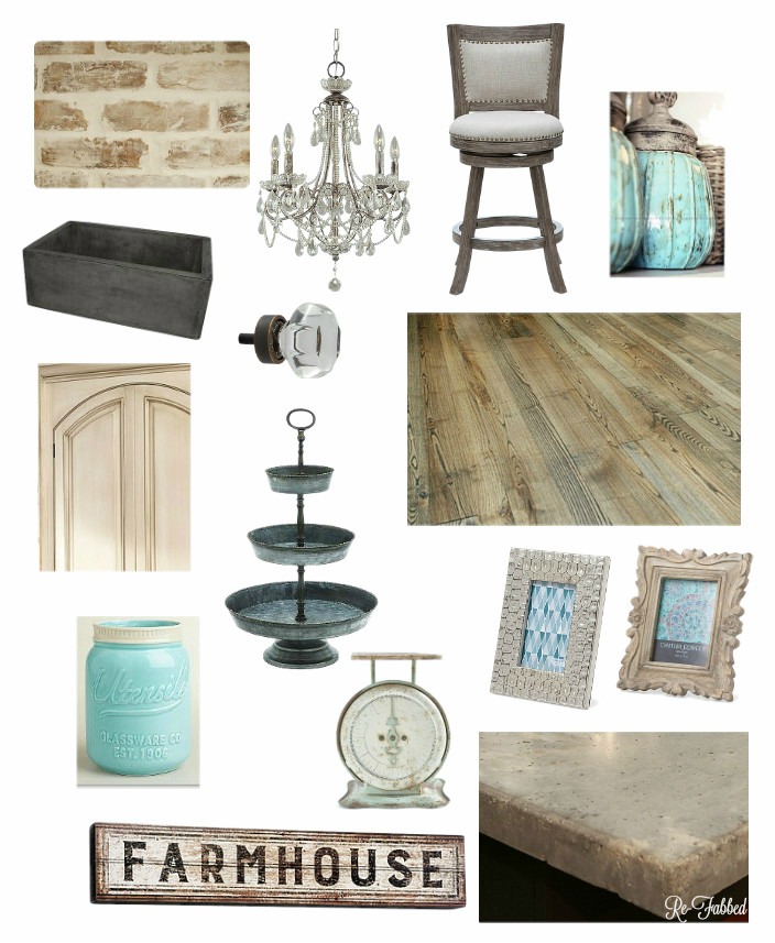 Rustic Glam Farmhouse Kitchen {Dream Design Board}