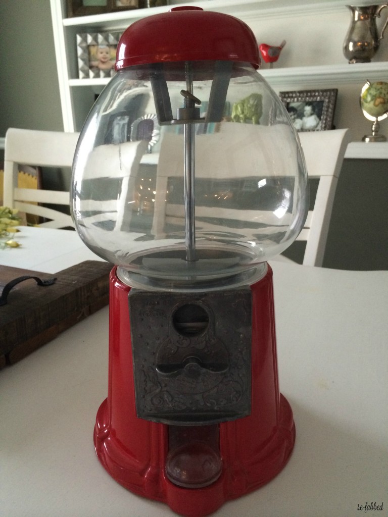 gumball machine with washi tape eggs