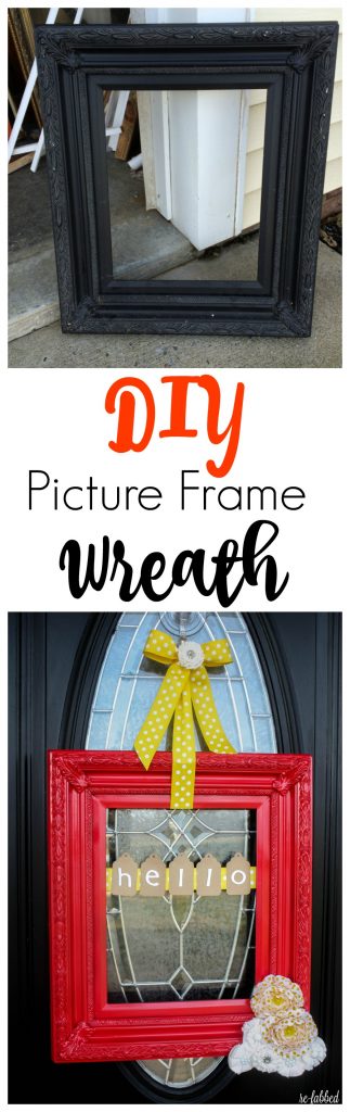 Empty Frames with no glass can be beautifully re-done by turning them into wreaths! This tutorial is so simple, and the end result is so stinkin' cute!