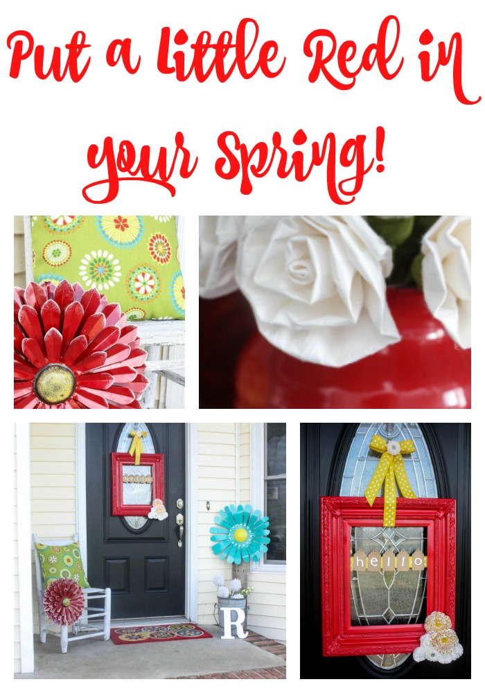 Gorgeous spring home tour featuring red and aqua! What a beautiful spring color combination!