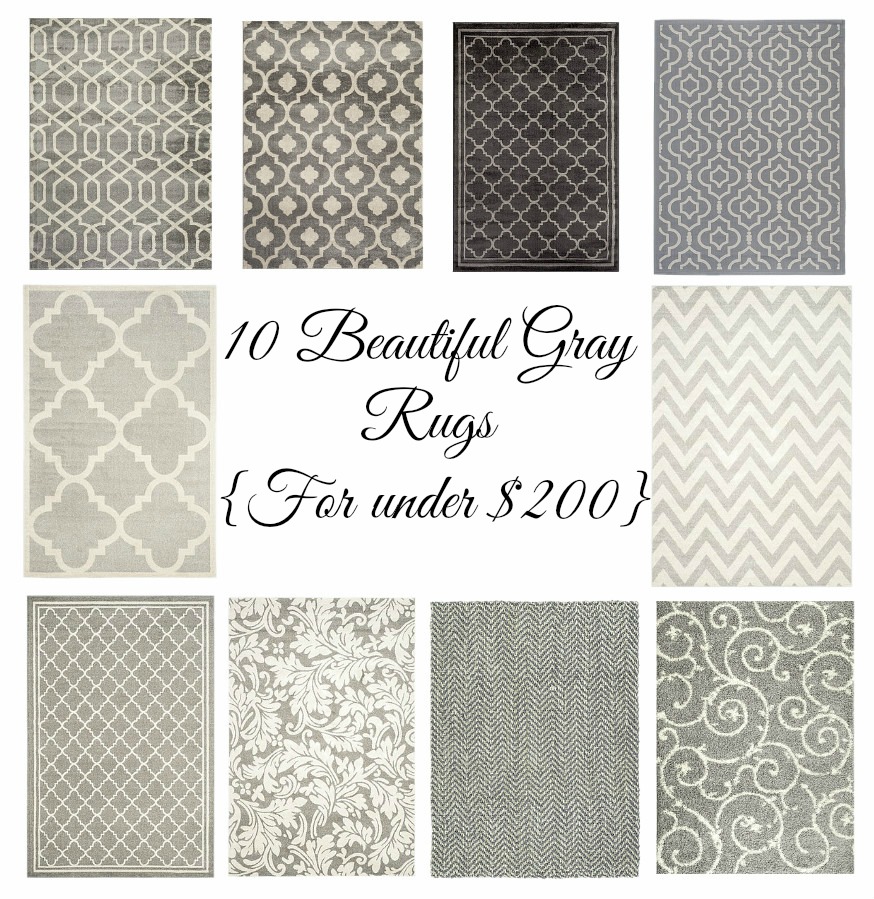 10 Beautiful Gray Rugs {For under $200}