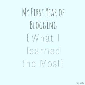 First Year of Blogging