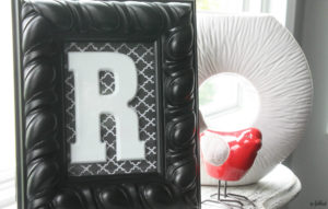 DIY Framed Monogram with Scrapbook Paper