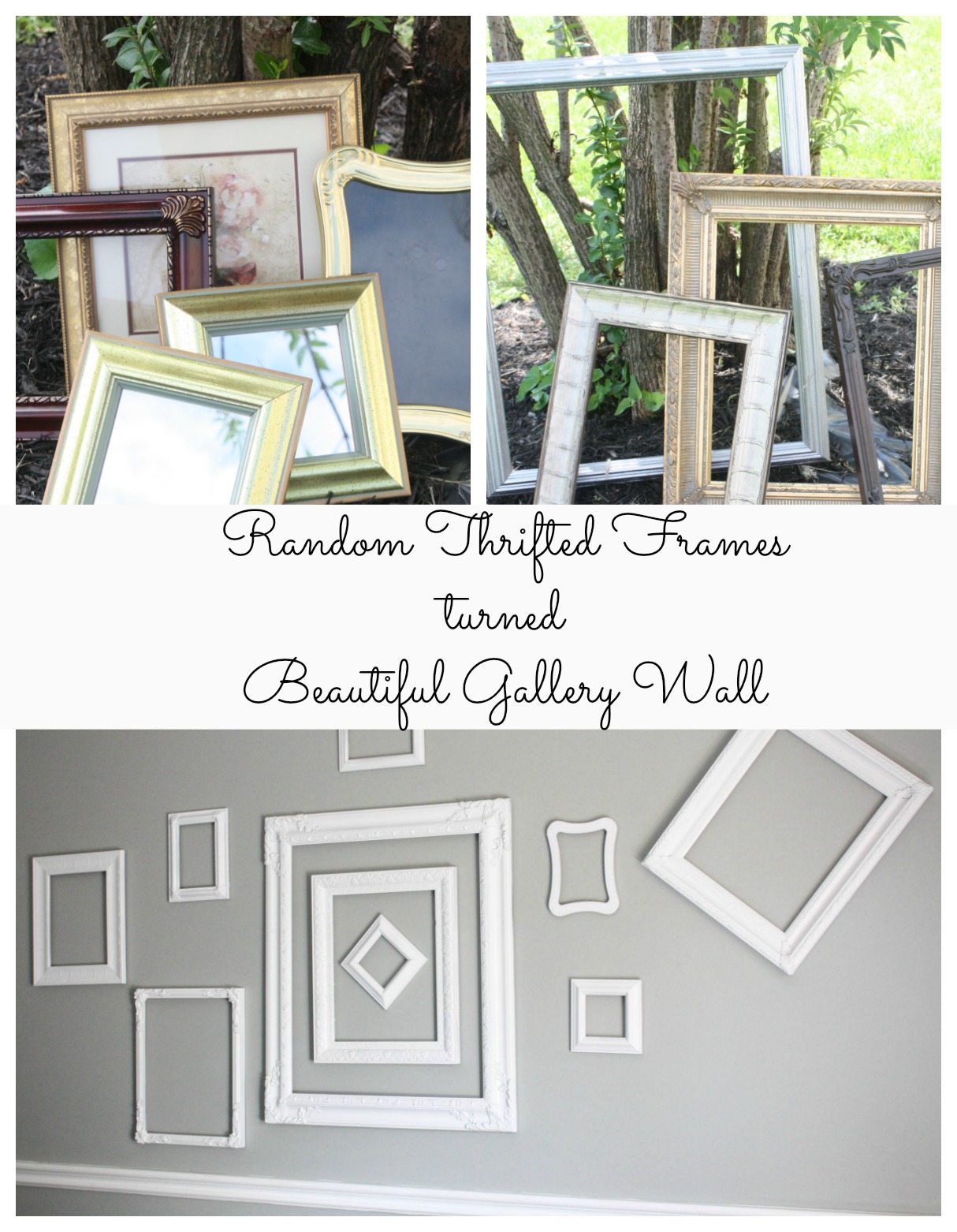 Random Thrift Store Frames turned Cohesive Gallery Wall - Re-Fabbed