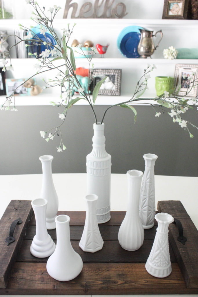 Milk Vase Centerpiece