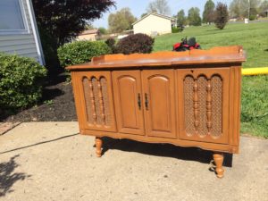Radio Cabinet Makeover Before