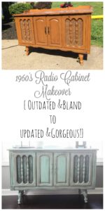 Radio Cabinet Makeover Collage