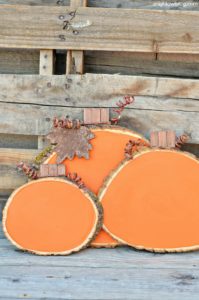 Wood Slice Pumpkins