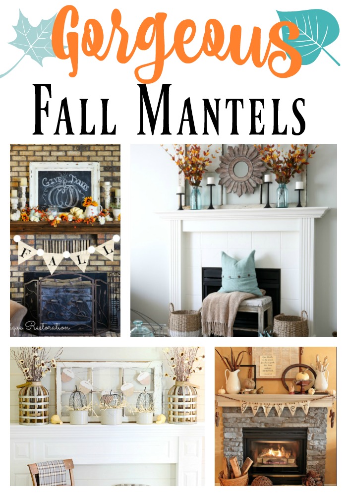 Gorgeous Inspiration for your Fall Mantel! Each of these mantels are beautiful and different, so they are perfect for each and every style of decorating!