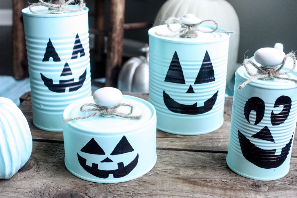 Tin Can Pumpkin Halloween Craft