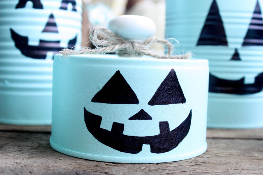 Tin Can Pumpkin Craft for Halloween