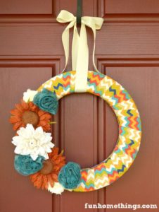 Fabric Wrapped Wreath