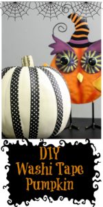 5 Minute DIY Washi Tape Pumpkin! This idea is SO easy and takes even less than 5 minutes to make- plus...when you are done- you can take the tape off and start fresh over and over again!