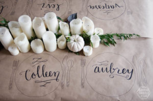 Beautiful Fall Tablescape with personalized seating