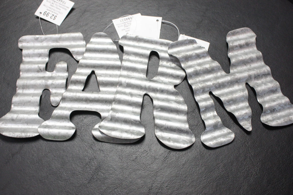 Galvanized Farm Letters