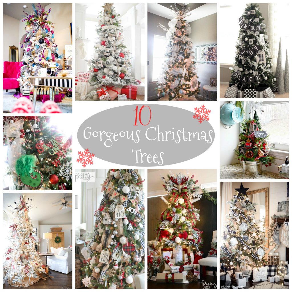 10 Gorgeous Christmas Trees of all styles that are SURE to inspire your decorating this Christmas Season!