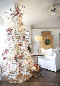 Vintage Flocked Christmas Tree