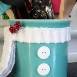 DIY Snowman Utensil Holder