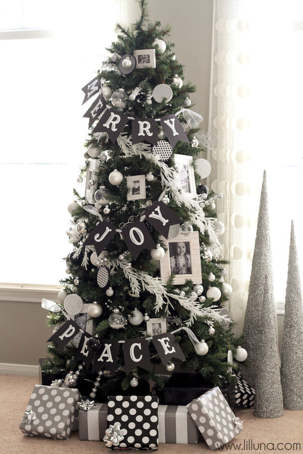 Black and White Christmas Tree