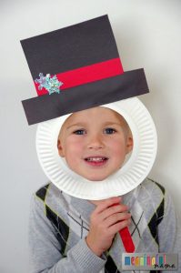 Snowman Paper Plate Mask