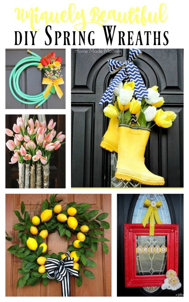 This is an amazing collection of unique and gorgeous DIY Spring Wreaths!