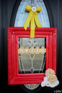 DIY Picture Frame Wreath from a thrift store frame