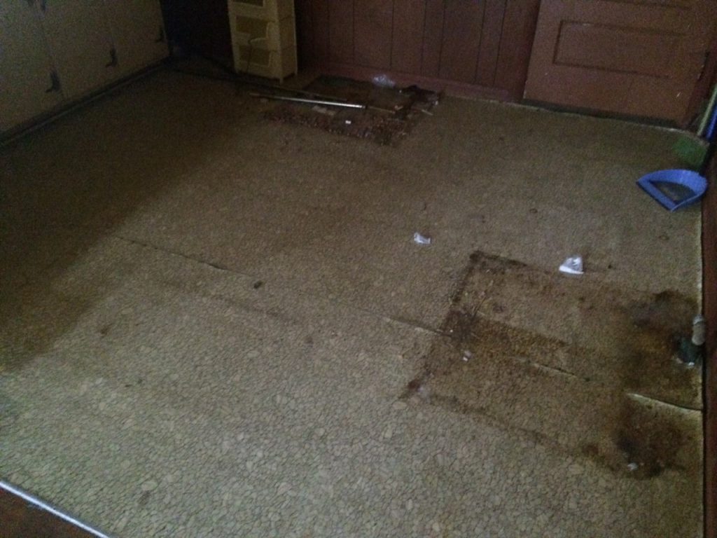 kitchen floor before picture-fixer upper home