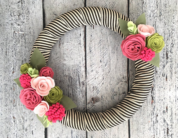 Fabric Wrapped Wreath