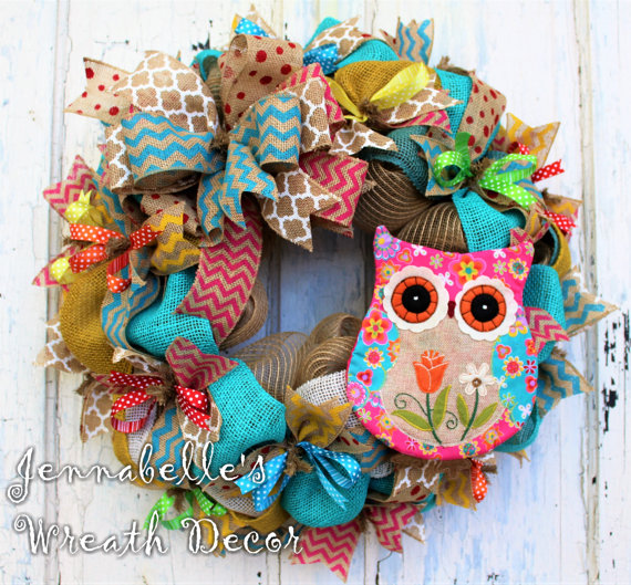 Summer Burlap Wreath