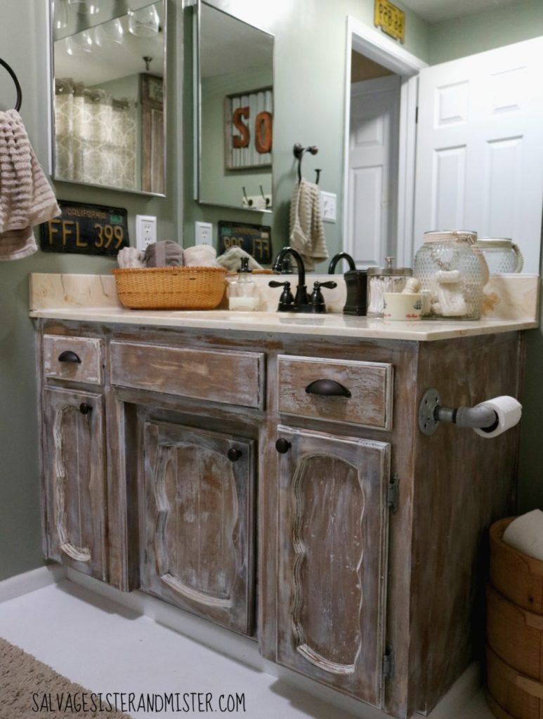 Low Cost Rustic Bathroom Makeover